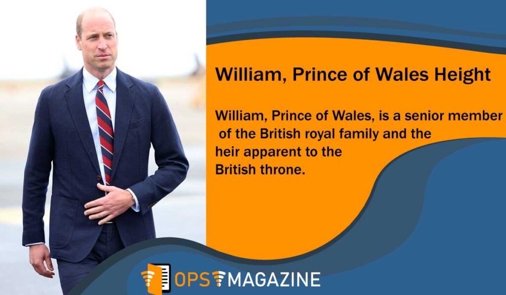 William Prince of Wales Height