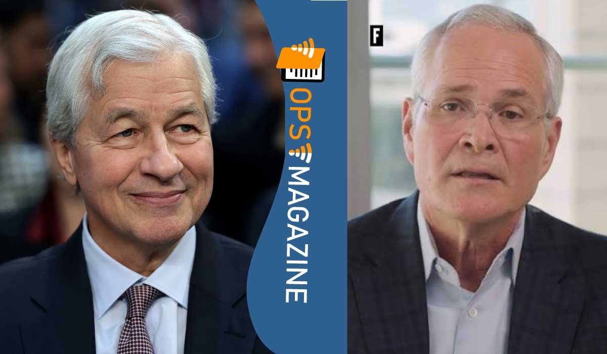 Jamie Dimon and Darren Woods