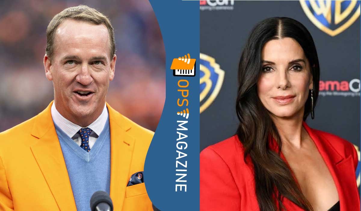 Peyton Manning and Sandra Bullock